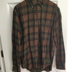 Brown and green flannel